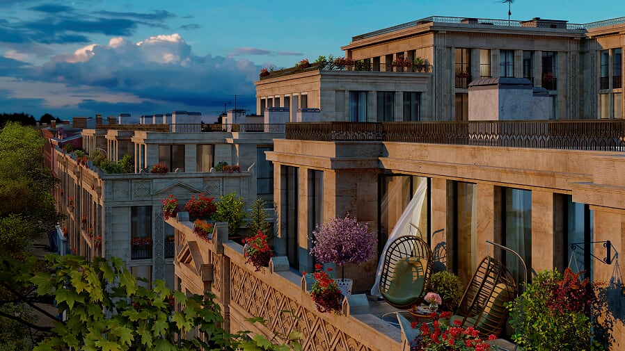 квартира с террасой в ЖК Маленькая Франция